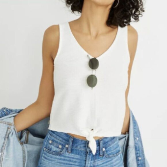 Texture & Thread Tie-Front Tank Top - Picture 5 of 5